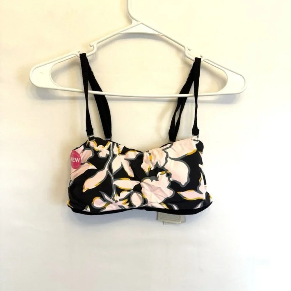 Maaji Women’s Black Light Pink Bikini Top Size M
